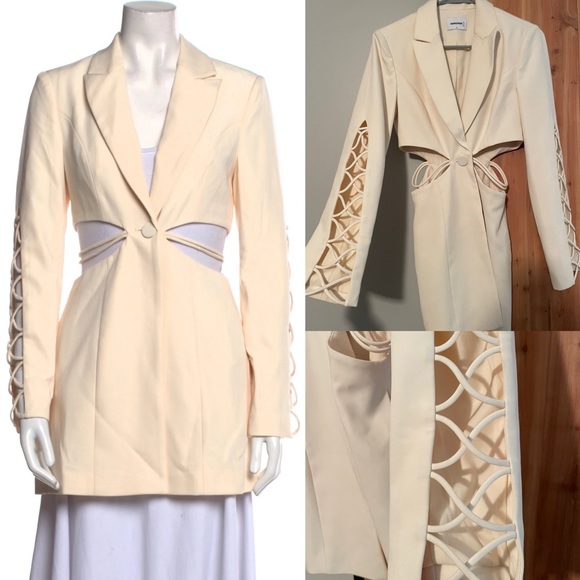BOSKEMPER BEA BLAZER DRESS MINI in ecru/beige XS - Picture 15 of 17